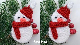 Crochet Snowman Ornament I Crochet Christmas Decorations I Crochet Christmas Ornaments