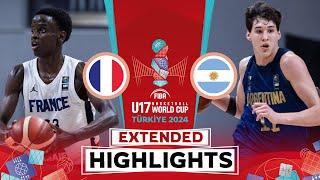 France  vs Argentina   Extended Highlights  FIBA U17 Basketball World Cup 2024