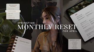 APRIL RESET ROUTINE  free notion template spring goal setting & my monthly reset rituals