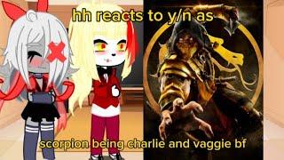 hazbin hotel reacts to yn as scorpion being charlie and vaggies boyfriend