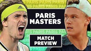 Zverev vs Rune  ATP Paris Masters 2024 SF  Tennis Preview & Prediction