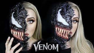 Halloween Venom Makeup Tutorial   How to make a Latex Prosthetic