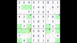 Sudoku Demonstration - 2-String Kite Technique Example 01