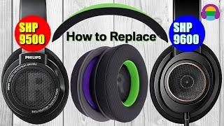 How to Replace Philips SHP9500 SHP9600 Headphones Headband  Ear Pads