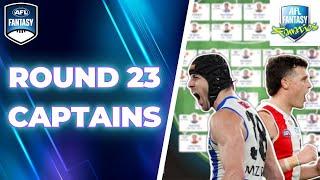 Round 23 Captains  AFL Fantasy 2024