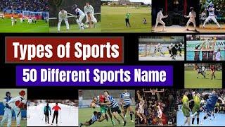 types of sports  different sports name  sports name  name of sports  sports types  all sports