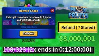 NOVO CÓDIGO + 31 CÓDIGOS DE EXP BELI E RESET DO BLOX FRUITS - blox fruit codes