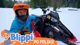 Czerwony skuter śnieżny  Blippi po polsku  Nauka i zabawa dla dzieci