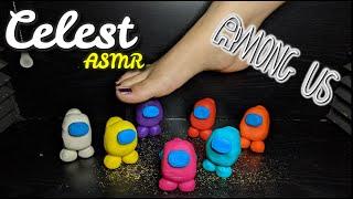 AMONG US ANIMATION ASMR   - Playdough Among Us Foot Crush & Animation Skit  Celest ASMR