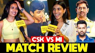Chennai Fans Troll Mumbai Fans at Wankhede  CSK Vs MI Post Match Public Review  Dhoni Rohit