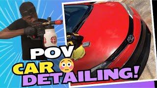 POV Car Detailing Red Toyota Corolla With GoPro  Vanillas Detail