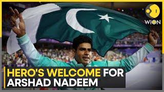 Grand welcome for Arshad Nadeem Javelin stars performance hailed  World News  WION