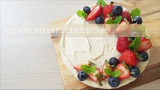VEGAN  No Bake Cheesecake Recipe - Gluten Free & Easy