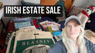 Irish Estate Sale on a Crowded Day One Shop with me