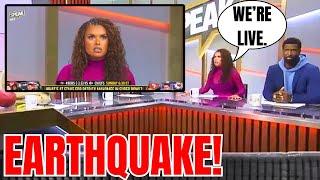 Joy Taylor REACTS to EARTHQUAKE While SPEAK is LIVE ON FOX SPORTS