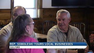 2nd Congressional District candidate Mike Soboleski tours Piscataquis County businesses