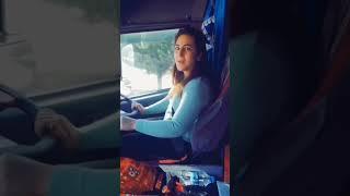 girl traler driver #professionaldriver #bus #truckdriver #coachdriver #love #truckdriverjobs #travel