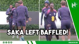 Saka left BAFFLED by training drill as Arsenal star ENJOYS England preparations