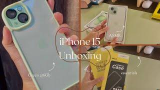  Green iPhone 15 unboxing aesthetic  nayy