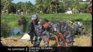 Tamil Tigers airplanes shot down in Colombo Sri Lanka