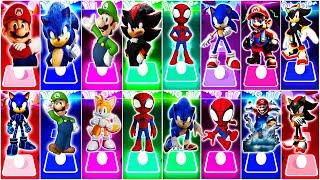 Super Mario vs Spider Man vs Sonic vs Amy Rose __ Tiles Hop Edm Rush