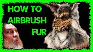 Airbrushing fur for masks and costumes