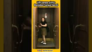 Terlambat masuk bisa celaka inilah lift tanpa pintu