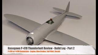 Haegawa P-47D Review & Build Log Part 2 P-47D to P-47M Conversion