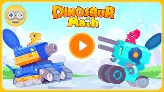 Детская игра Динозаврики и поединки боевых машин роботов. Сила математики. Dinosaur Math от Yateland