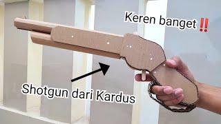 Keren‼️Membuat Shotgun M1887 dari Kardus dapat Menembak Karet  Shotgun Mainan dari Kardus