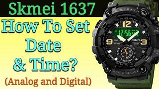 Skmei 1637 Watch Time Setting  How To Set Skmei Date & Time AnalogDigital?