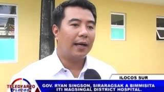 PTV YLOCOS TELEDYARYO YLOCOS GOV  RYAN SINGSON SIRARAGSAK A BIMMISITA ITI MAGSINGAL DISTRICT HOSPIT