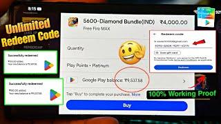 Unlimited Trick free redeem code for playstore at ₹0-  How to get free google redeem code