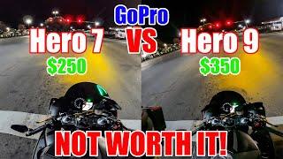 WATCH BEFORE BUYING GoPro HERO 9  Hero 7 vs Hero 9 Review for MOTOVLOGGERS  5K vs 4K on Motorcycle