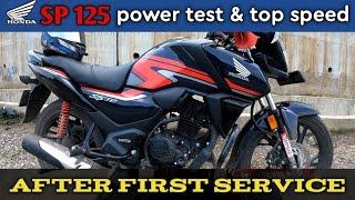 2022 Honda SP 125 Power Test & Top speed  After first service  Amazing Result