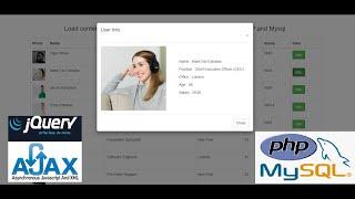 Load content Dynamically in Bootstrap Modal with Jquery AJAX PHP and Mysql