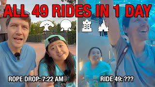 Disney World Challenge EVERY Ride In One Day • 49 RIDES and Broken Genie+