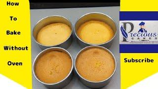 How To Bake Vanilla Sponge Without Oven Easy Baking