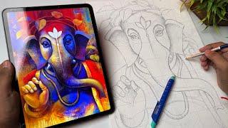 Shree Ganesh Ji Drawing  Ganesha Drawing  Outline Tutorial 