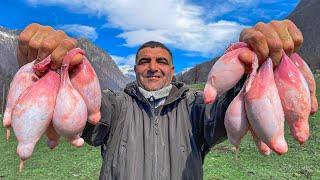 Tender LAMB TESTICLES Kebab on a Сampfire  Faraway Village Family