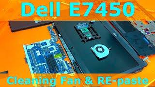 Fan Cleaning on Dell Latitude E7450 and Applying Thermal Paste Also Disassembly