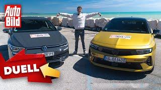 Opel Astra vs. VW Golf 2022  Kampf der Kompaktkönige  Vergleich mit Moritz Doka