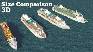 Cruise Ship Size Comparison 3D - 2020