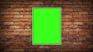 Horrible Green Frame effects hd Footage  chroma key frame animation