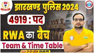 Jharkhand Police Bharti 2024  4919 Post RWA Batch Team & Table Full Info By Ankit Bhati Sir