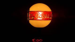 Vintage 1980s Coors Beer Light Up Waterfall Globe w Motion LED Coors Bar Lamp