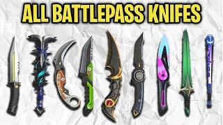 All Battlepass Knifes + Animations  Ep 1 to Ep9 Act 2