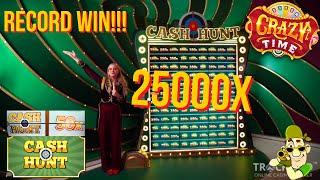 25000X CRAZY TIME NEW RECORD WIN 25000X CASH HUNT