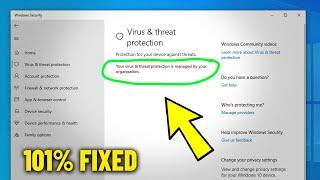 Your virus and threat protection is managed by your organization in Windows 10  11 - Fix Error 