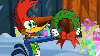 Woody and Wally decorate for Christmas  Woody Woodpecker